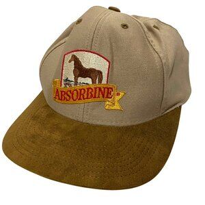 Absorbine Snapback Hat Horses Veterinary Liniment Advertising Embroidered Equine